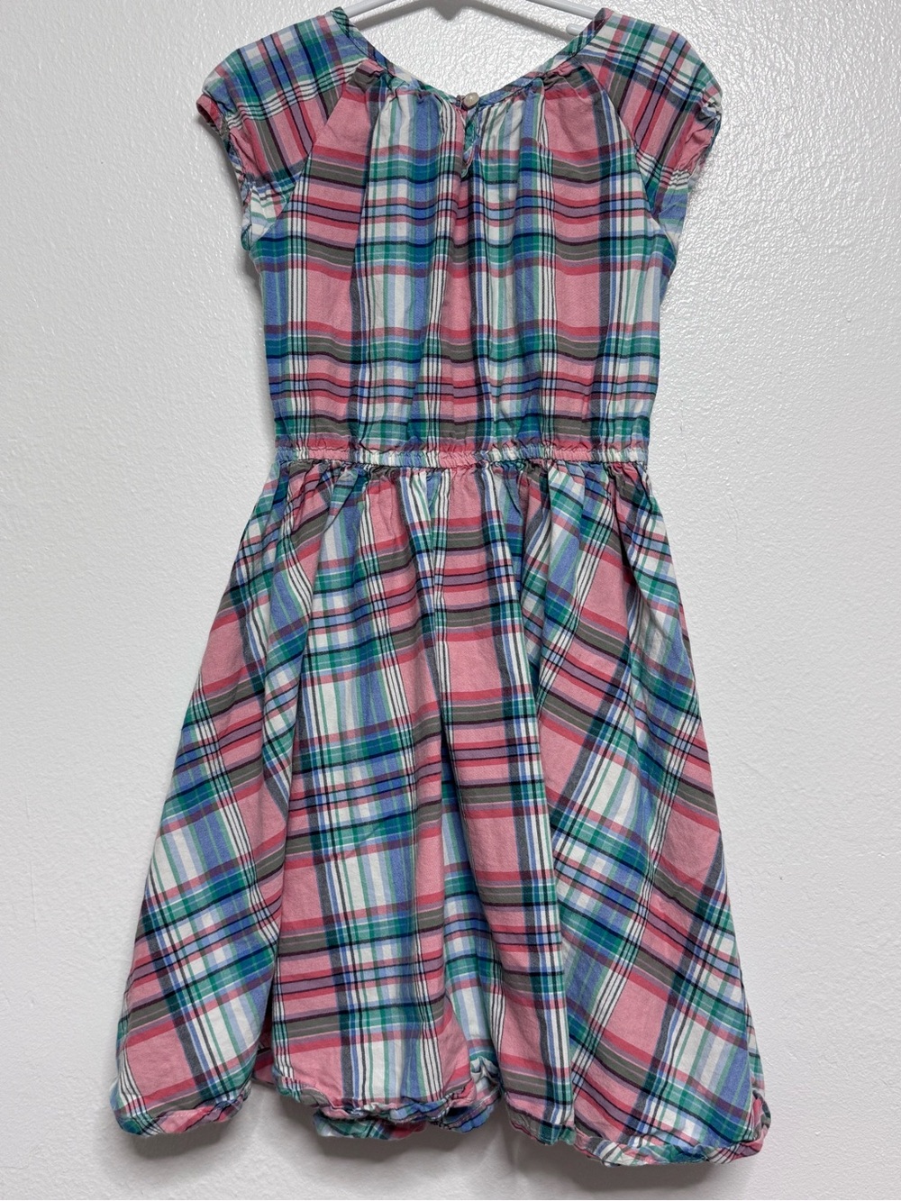 Lands' End Pink Plaid Dress
